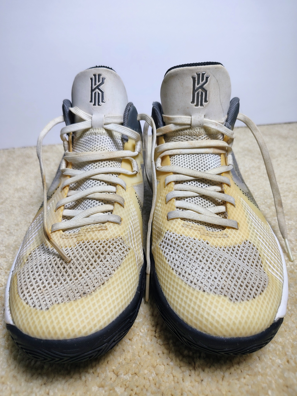 Nike Men’s Basketball Shoes - Cream/Yellow/Gray